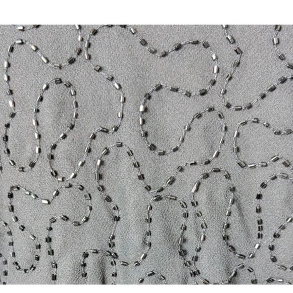 Vintage‎ Chiffon Beaded Top Women Large Whimsigoth Party Cocktail Fairy Grunge - Picture 5 of 7